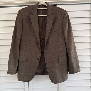 Oversized Plaid Brown Blazer